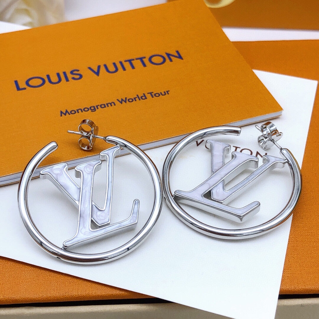 Louis Vuitton Silver-Tone Circular Earrings - album image 3