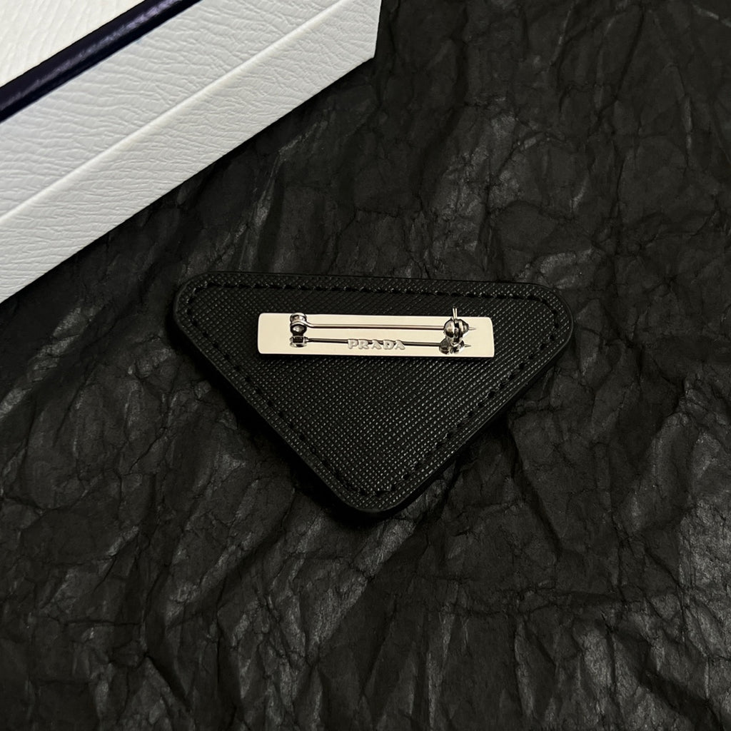 Prada Triangle Logo Plaque Brooch - album image 9