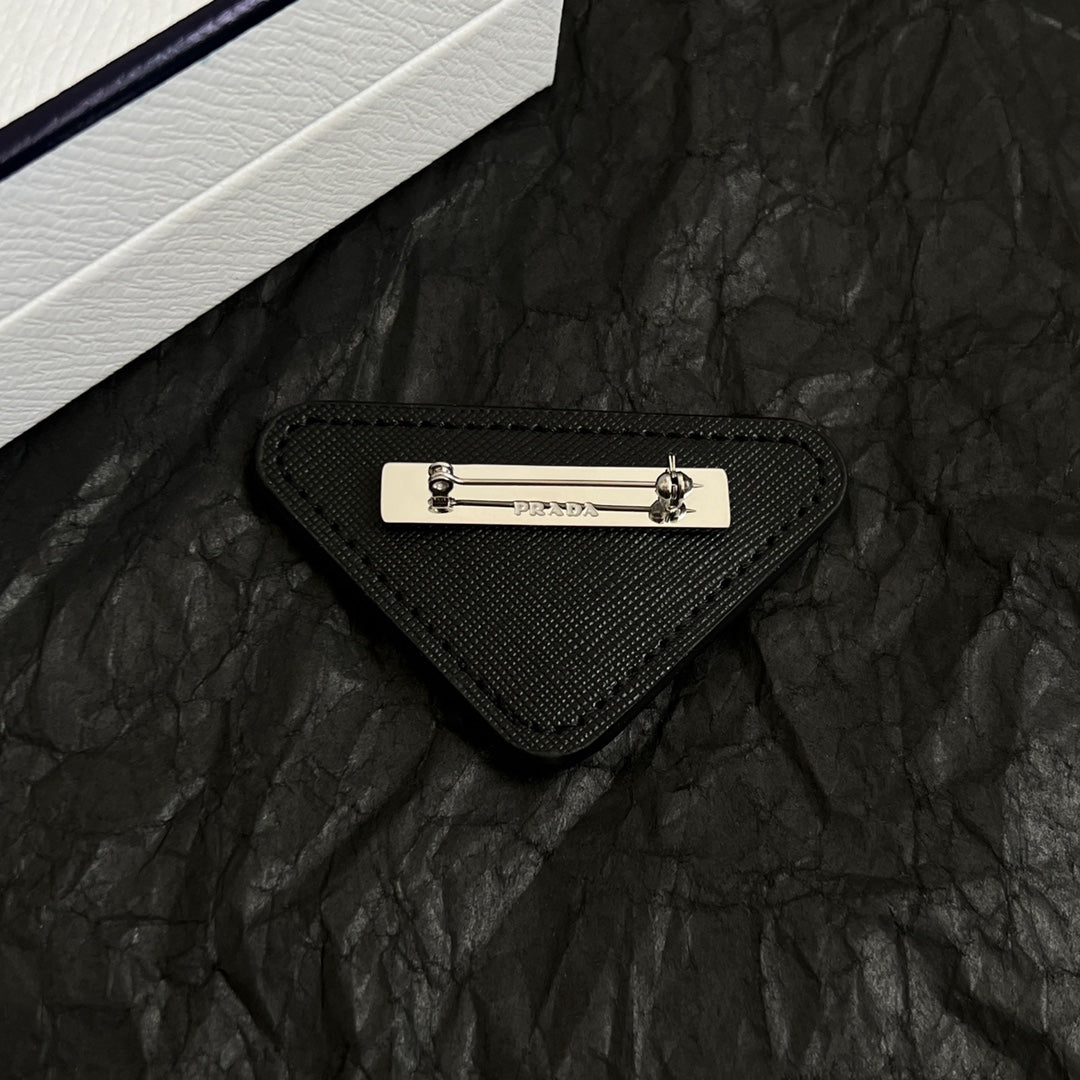 Prada Triangle Logo Plaque Brooch - album image 9