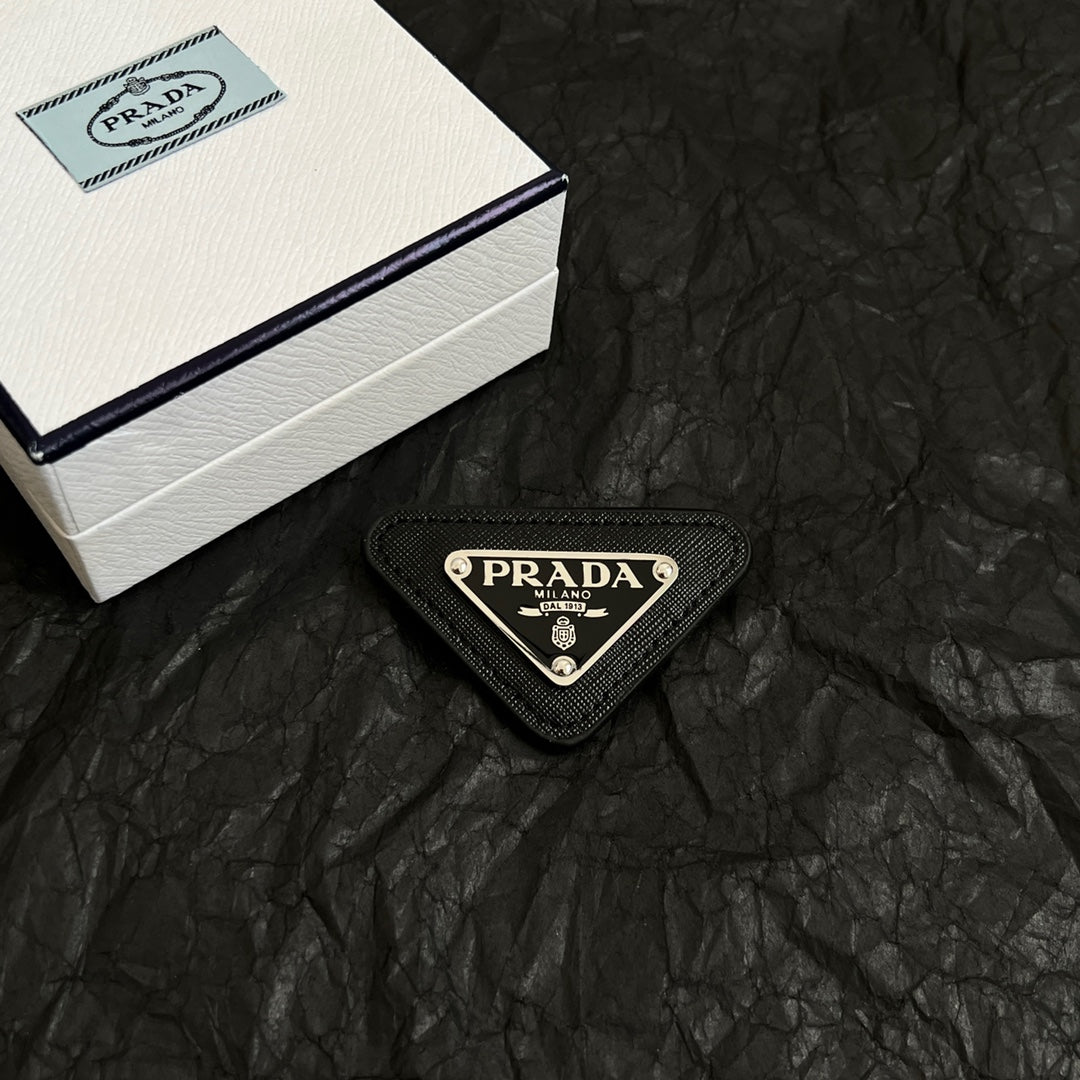 Prada Triangle Logo Plaque Brooch - album image 7