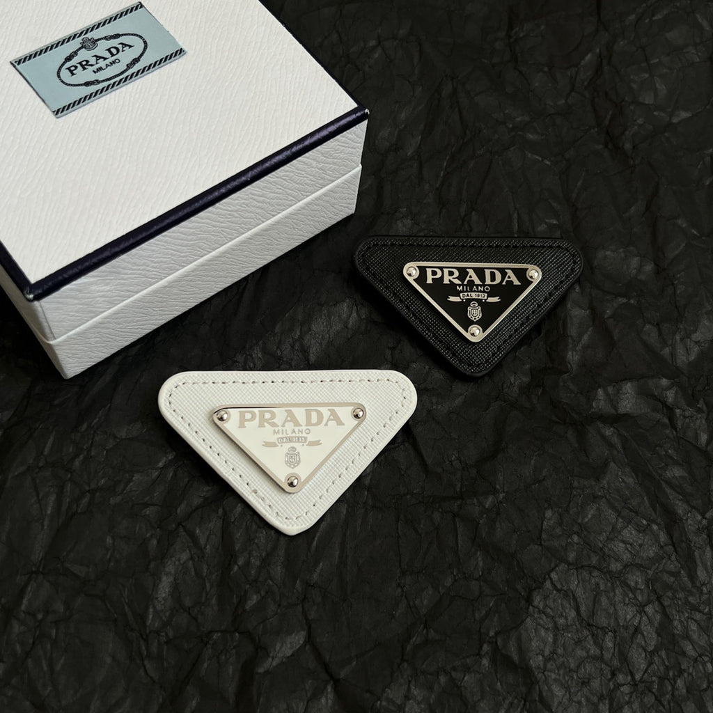 Prada Triangle Logo Plaque Brooch - album image 6