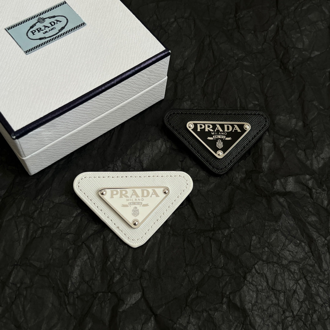 Prada Triangle Logo Plaque Brooch - album image 6