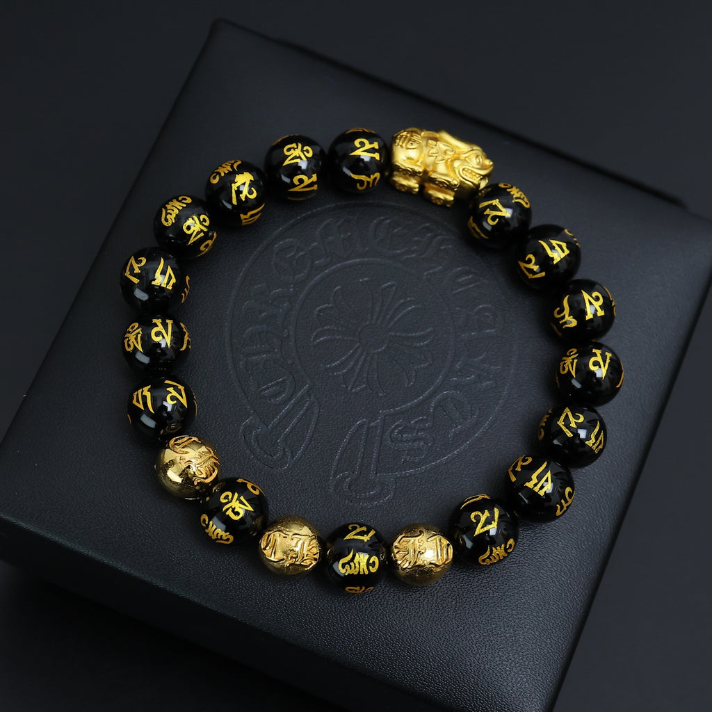 Chrome Hearts Purple Bead Gold Spacer Bracelet - album image 3