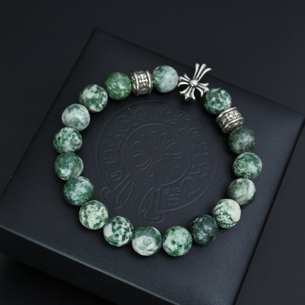Chrome Hearts Blue-Green Bead Ornamental Bracelet - album image 2