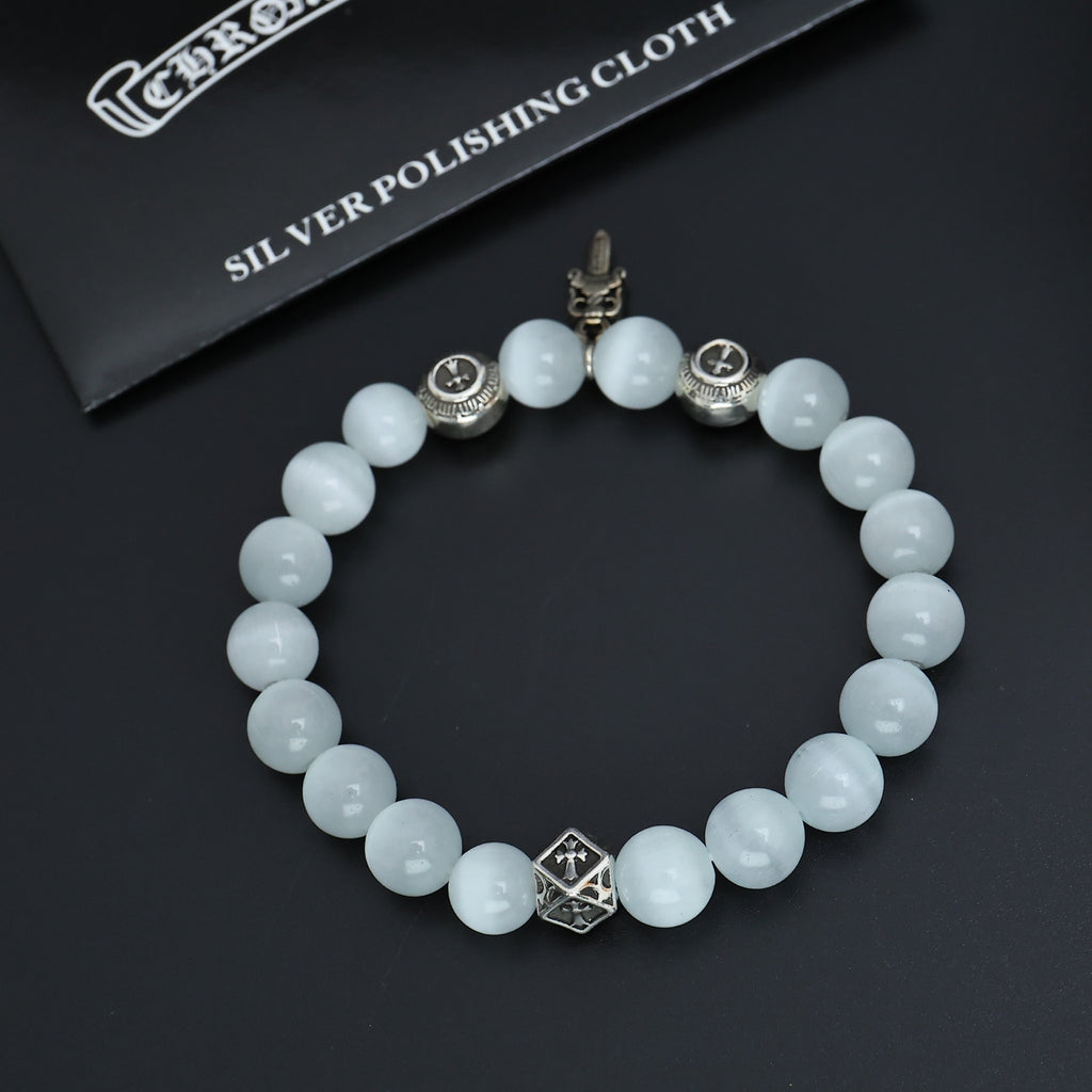 Chrome Hearts Blue-Green Bead Ornamental Bracelet - album image 3