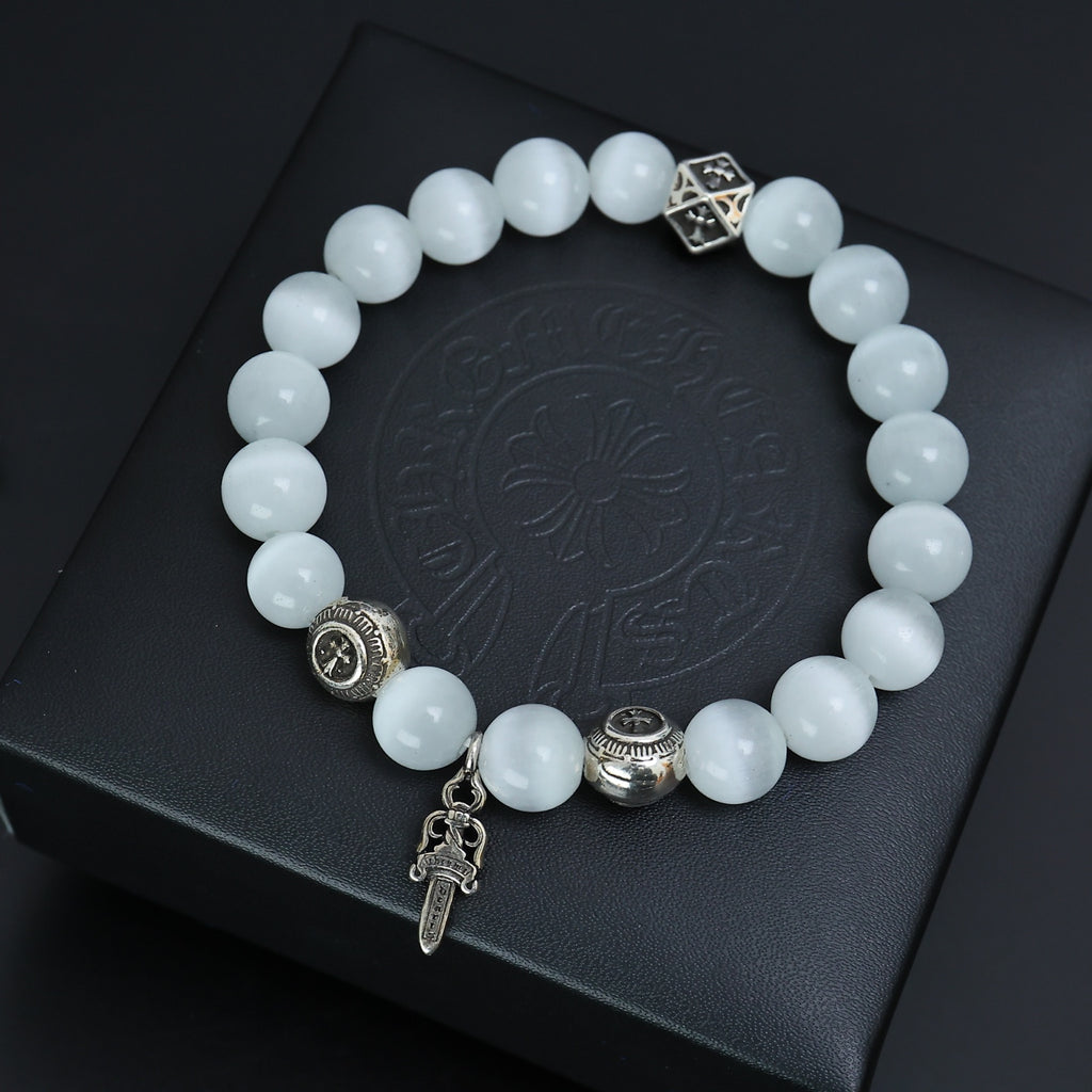 Chrome Hearts Blue-Green Bead Ornamental Bracelet - album image 5