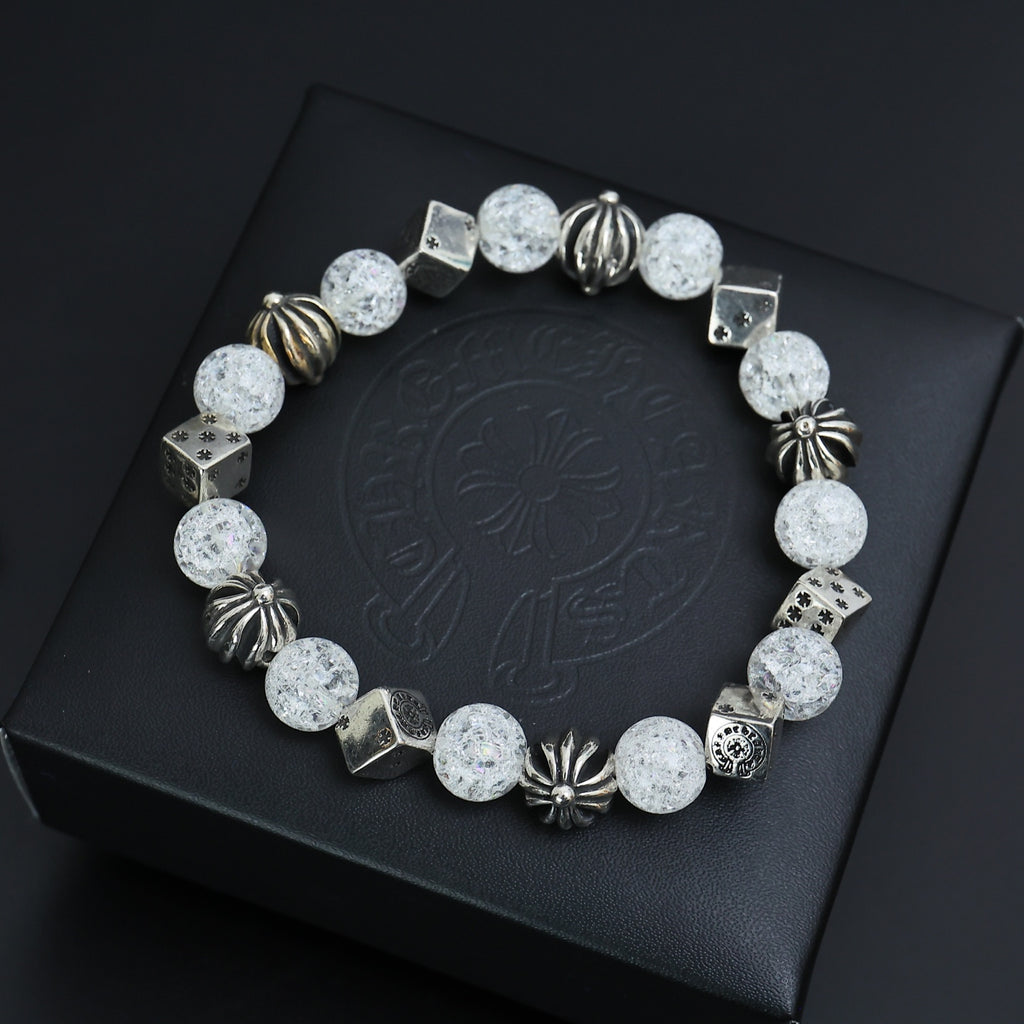 Chrome Hearts White and Charcoal Relief Bead Bracelet - album image 2