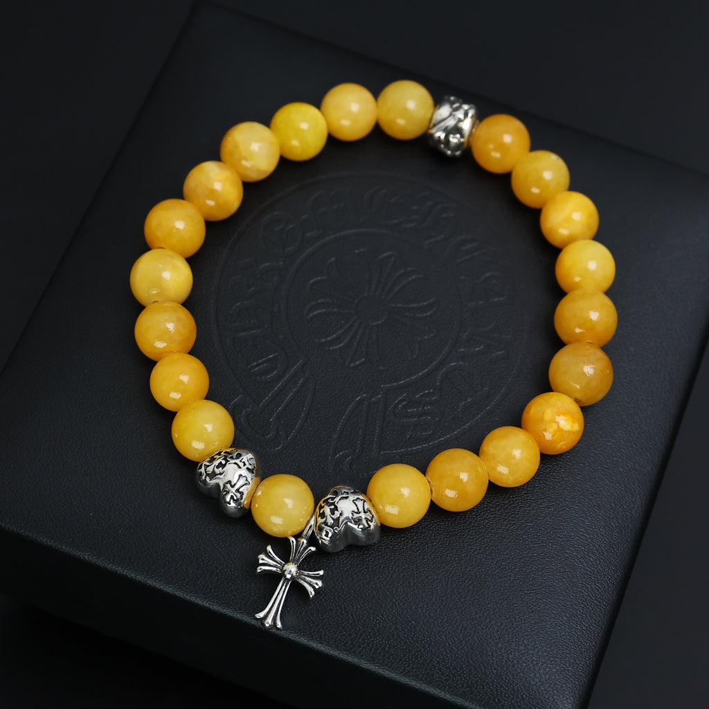 Chrome Hearts Yellow Bead Cross Charm Bracelet - album image 5