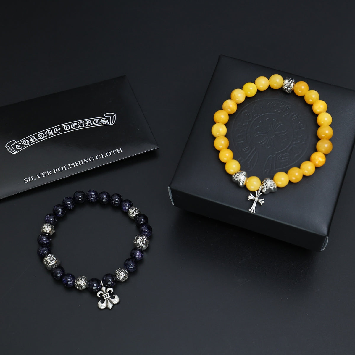 Chrome Hearts Yellow Bead Cross Charm Bracelet - album image 6