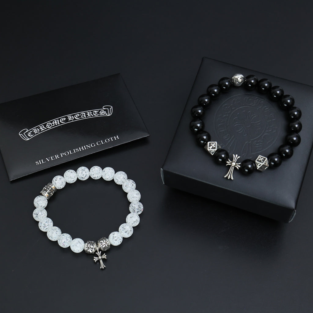 Chrome Hearts Monochrome Bead Charm Bracelet - album image 6