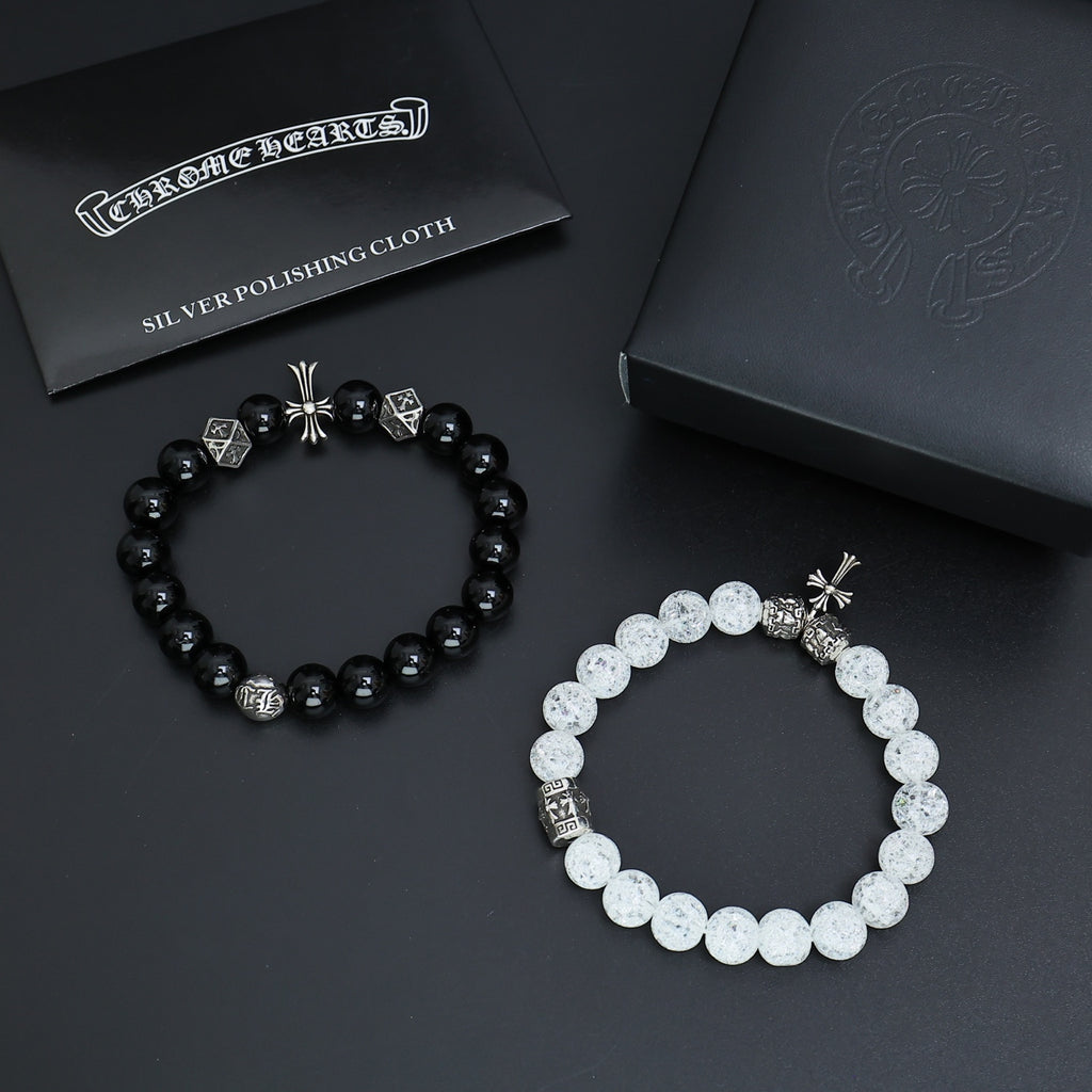 Chrome Hearts Monochrome Bead Charm Bracelet - album image 1