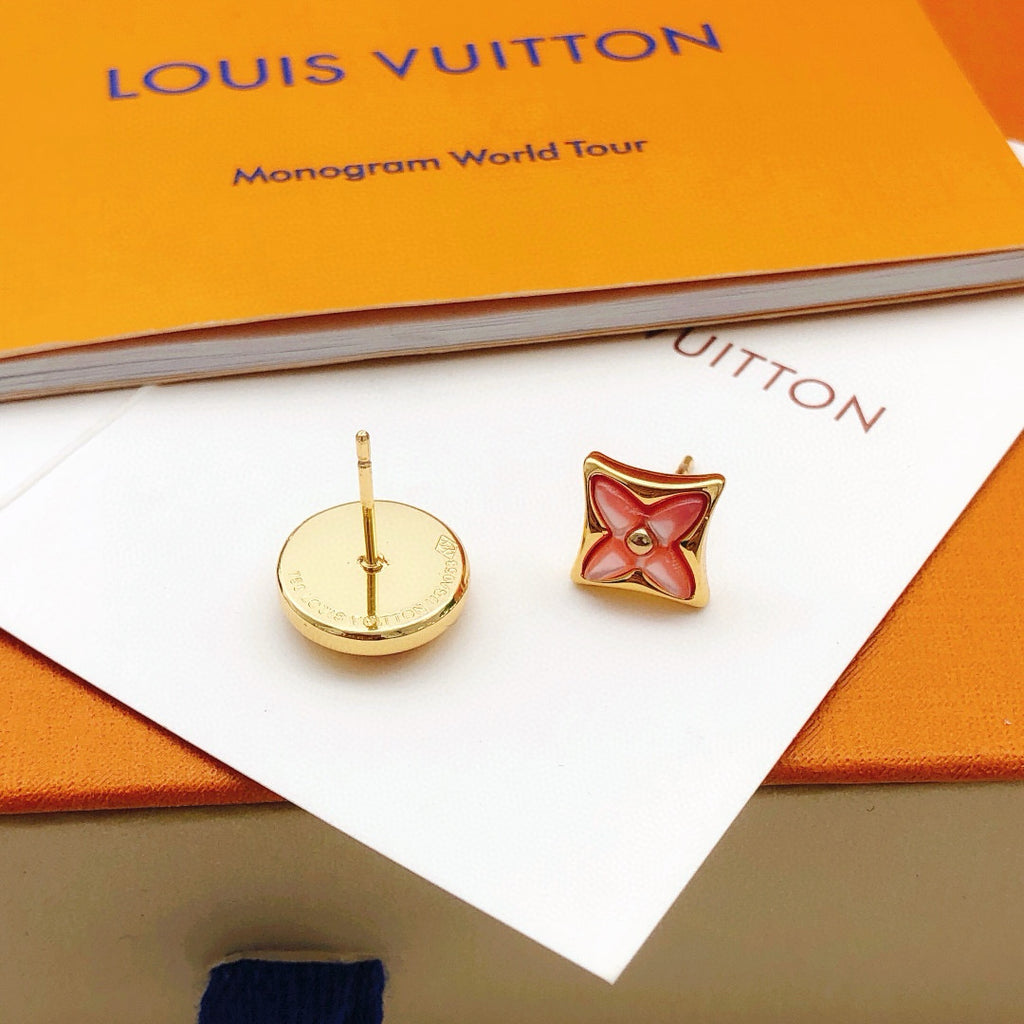 Louis Vuitton Pink Flower Earrings - album image 2