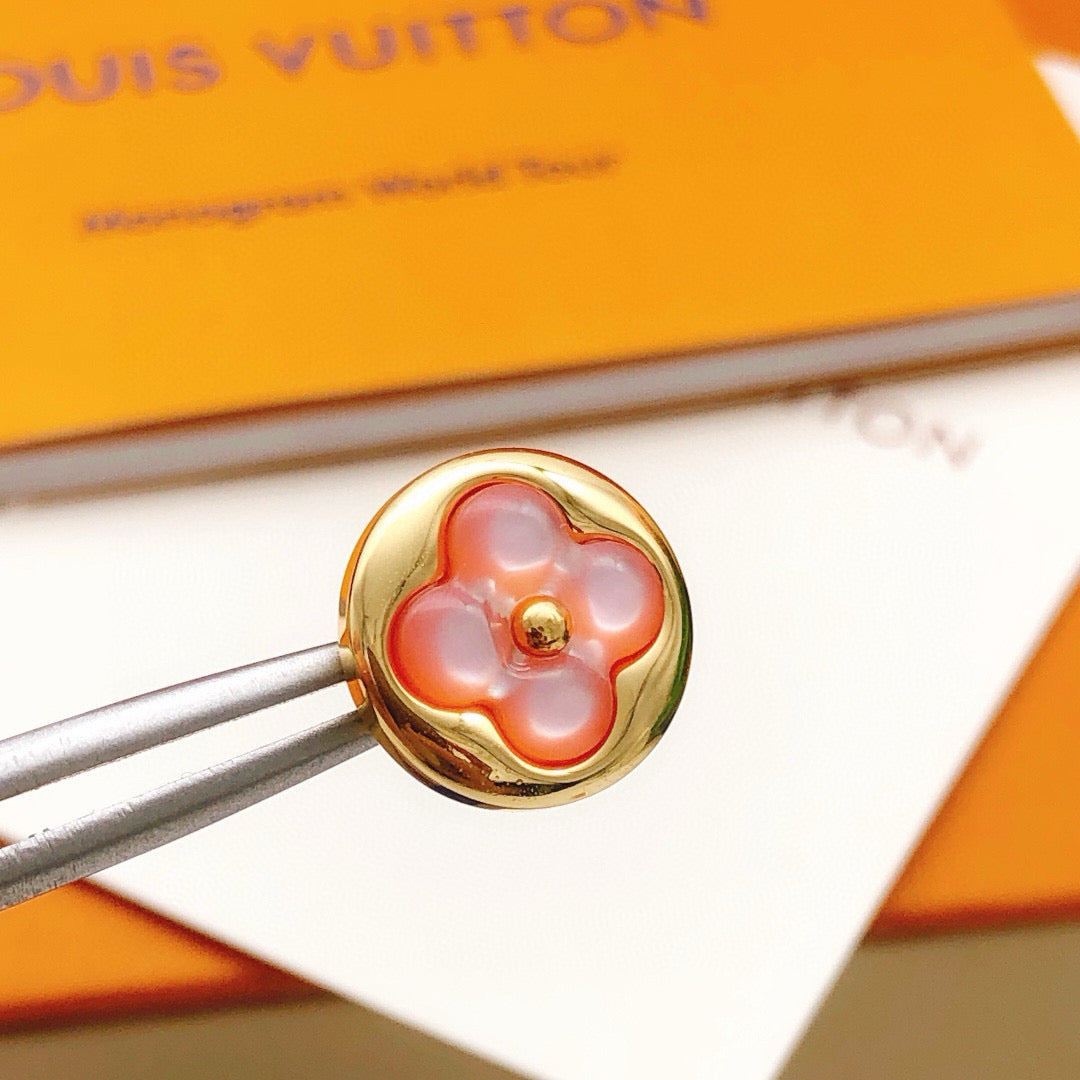 Louis Vuitton Pink Flower Earrings - album image 5