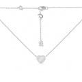 APM Monaco Silver-Tone White Shell Heart Adjustable Necklace - album image 1