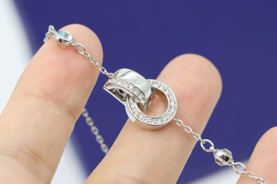 Swarovski Interlocking Crystal Rings Slider Bracelet - album image 4