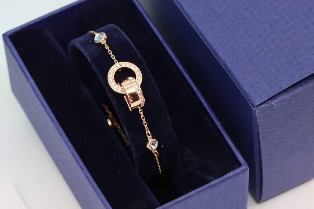 Swarovski Interlocking Crystal Rings Slider Bracelet - album image 3