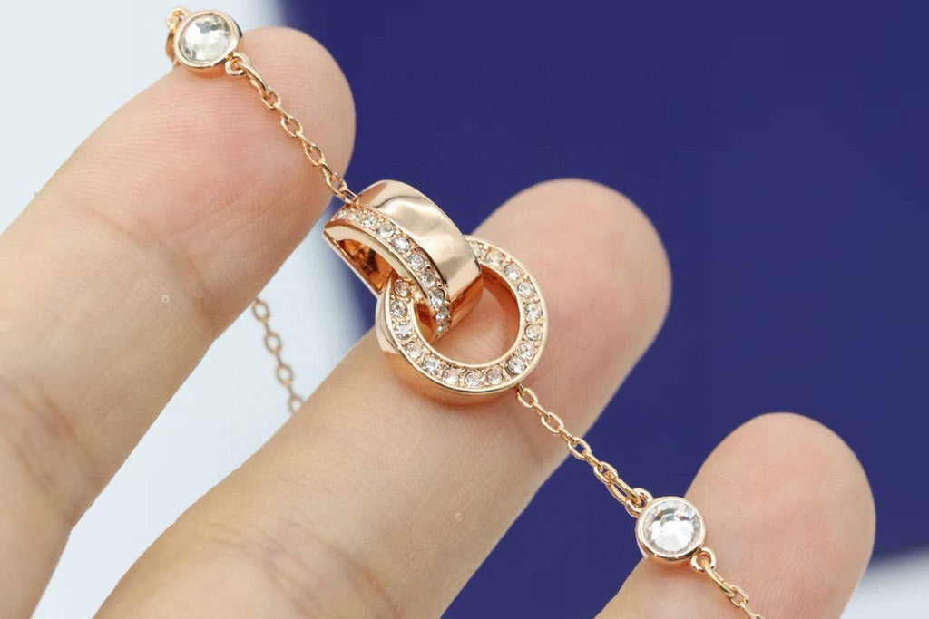 Swarovski Interlocking Crystal Rings Slider Bracelet - album image 5
