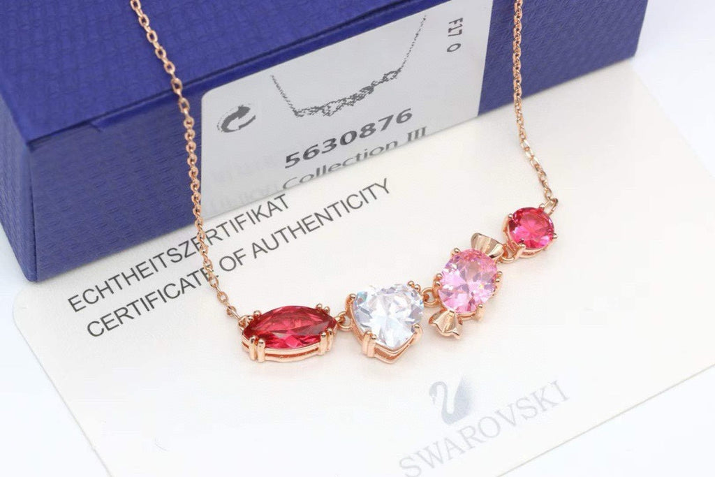 Swarovski Pink and Clear Crystal Candy Necklace - album image 3