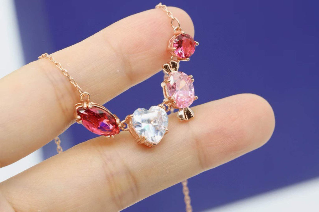 Swarovski Pink and Clear Crystal Candy Necklace - album image 6