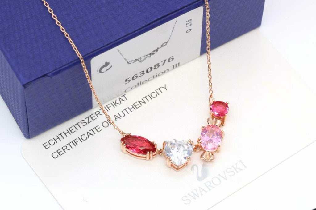 Swarovski Pink and Clear Crystal Candy Necklace - album image 4
