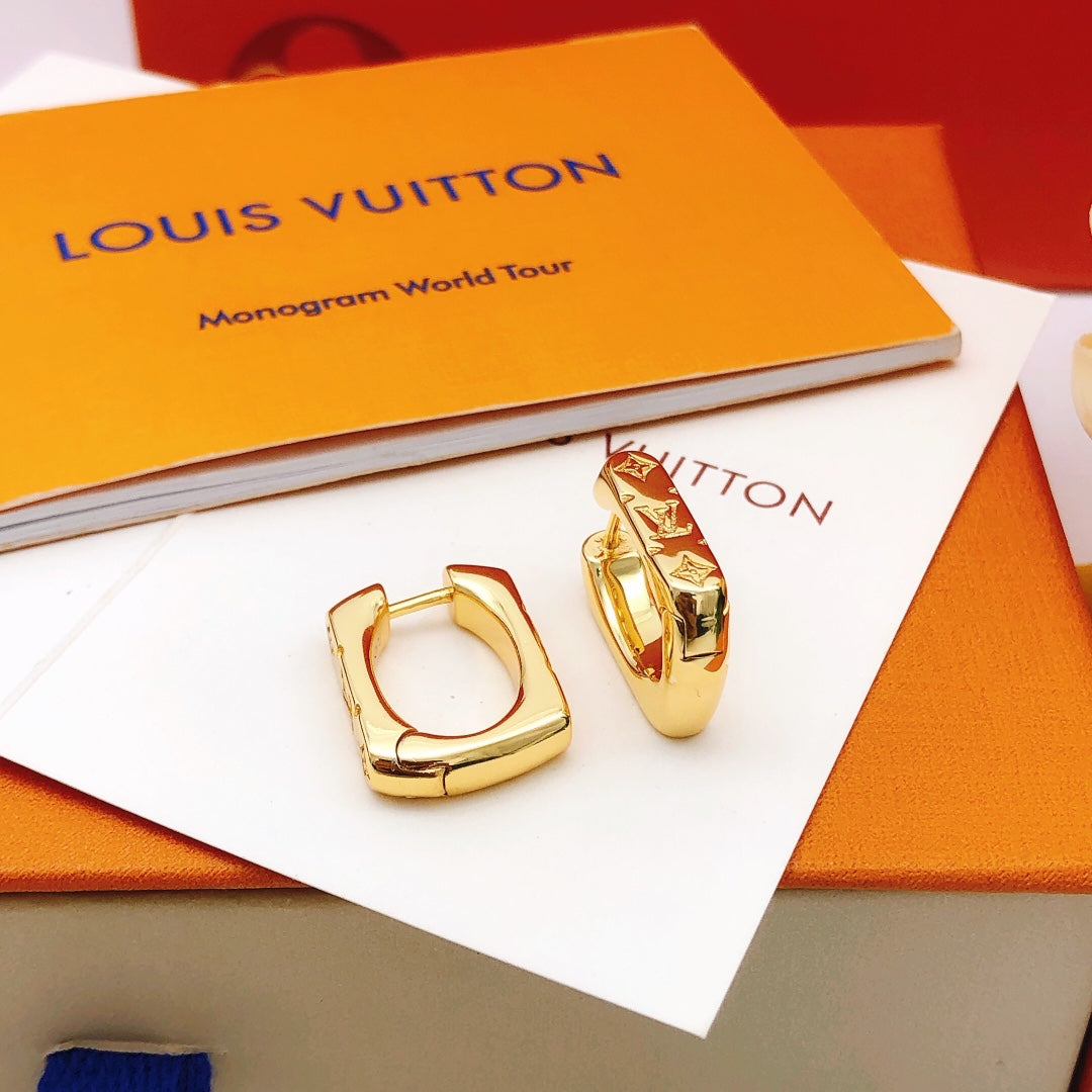 Louis Vuitton Gold-Tone Earrings - album image 2