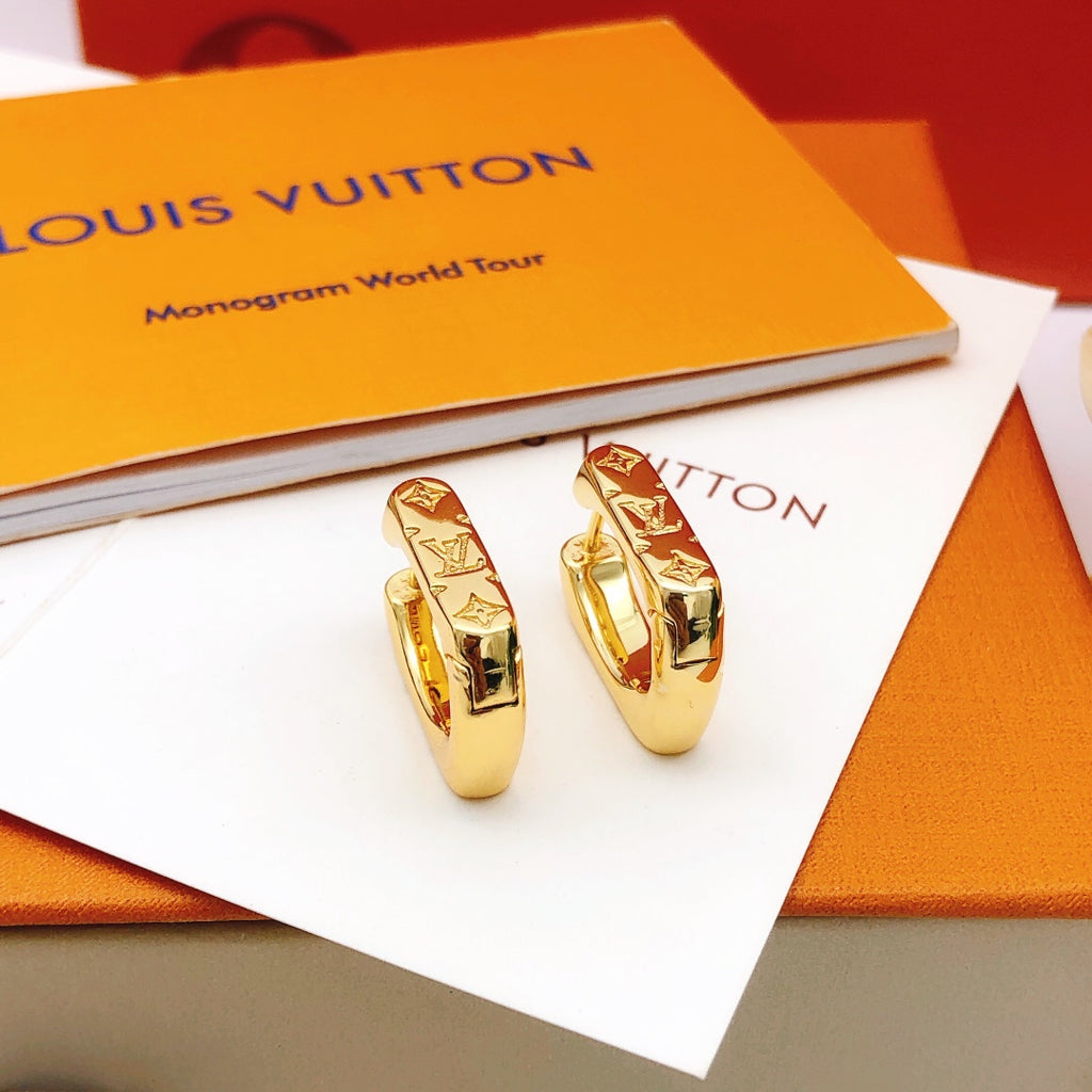 Louis Vuitton Gold-Tone Earrings - album image 3