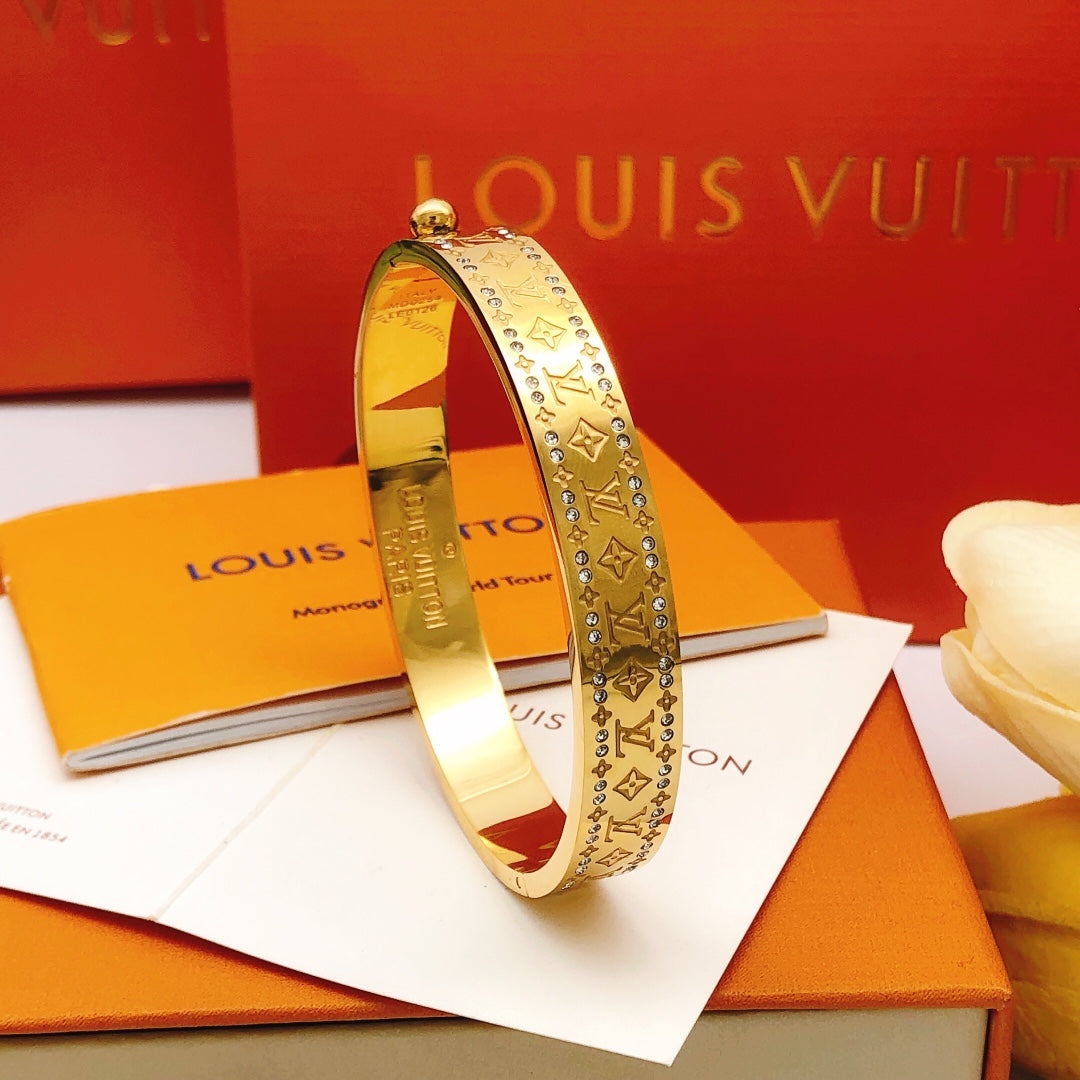 Louis Vuitton Gold-Tone Monogram Bangle - album image 8