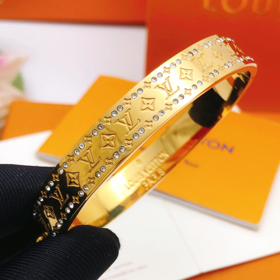 Louis Vuitton Gold-Tone Monogram Bangle - album image 4