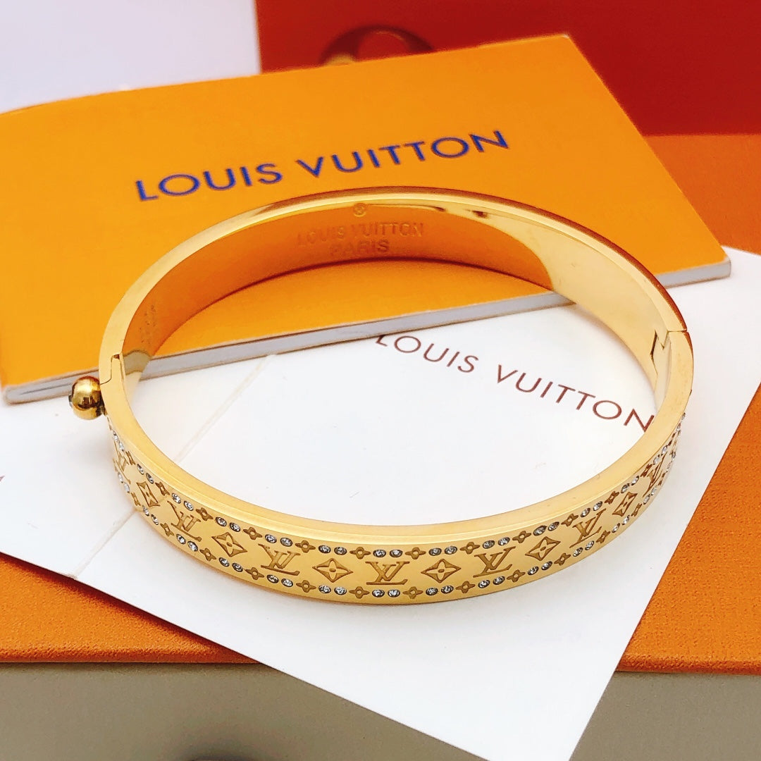Louis Vuitton Gold-Tone Monogram Bangle - album image 2