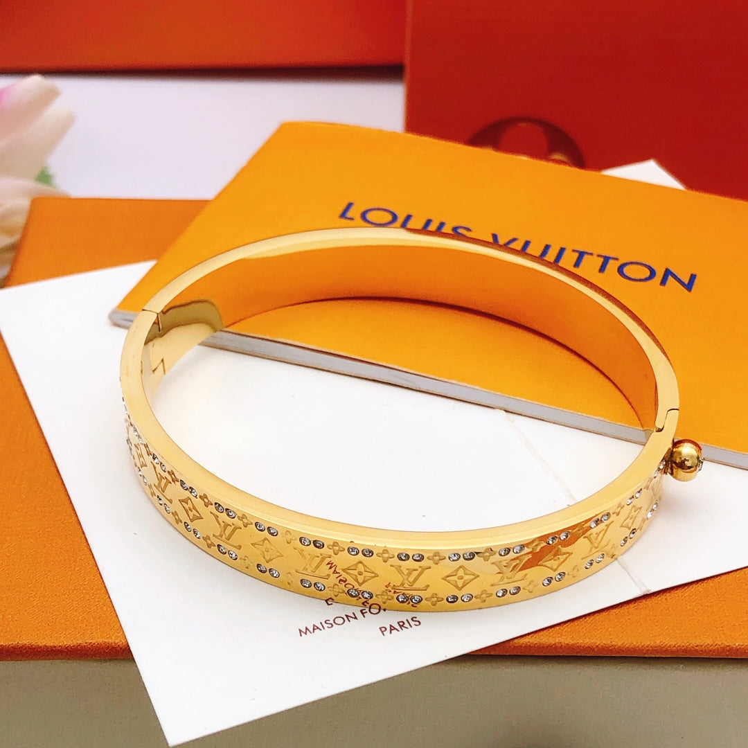 Louis Vuitton Gold-Tone Monogram Bangle - album image 1