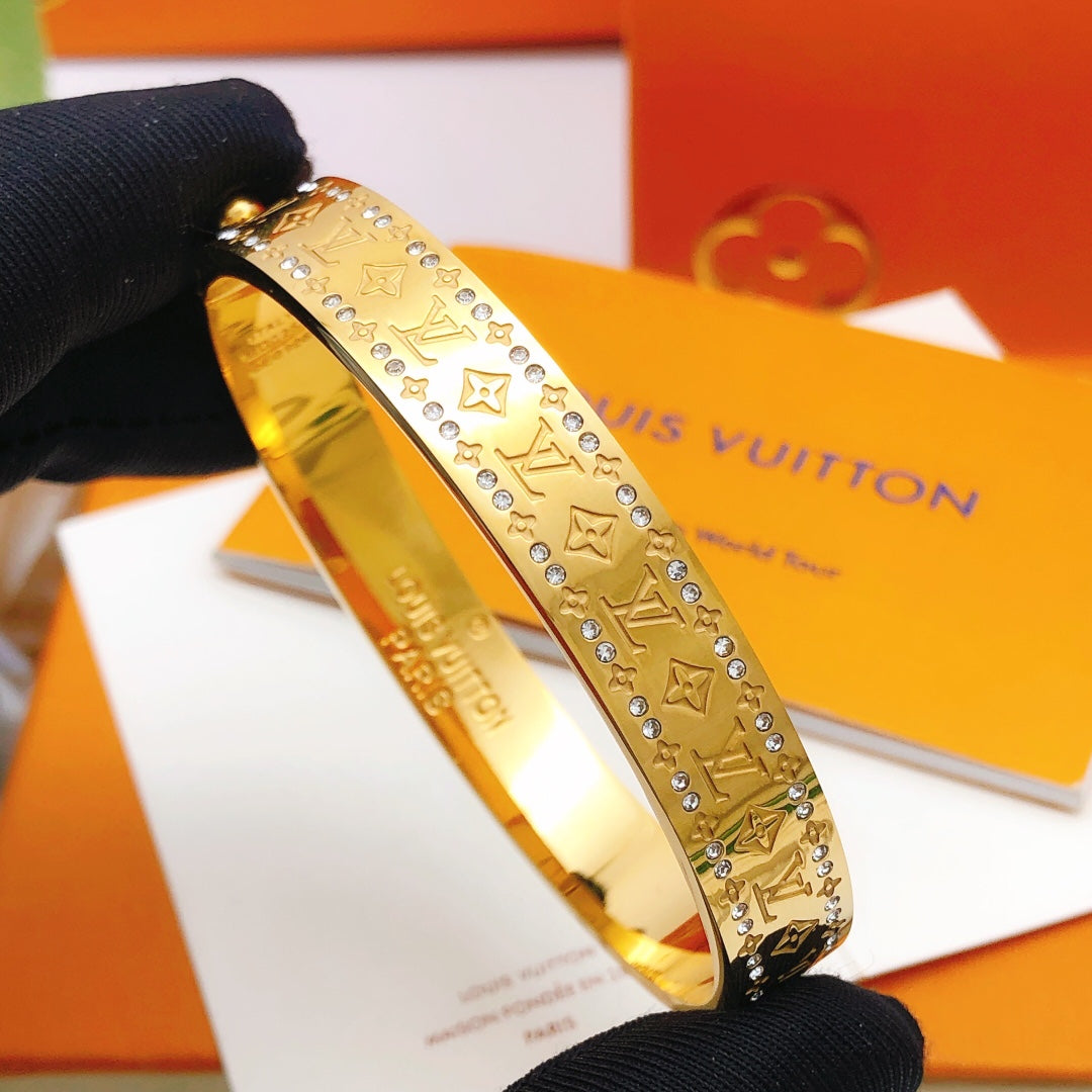 Louis Vuitton Gold-Tone Monogram Bangle - album image 5