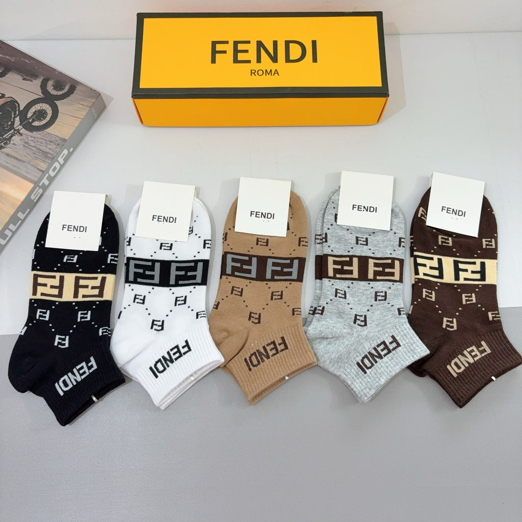 Fendi ff cuff assortment ankle socks - view 3