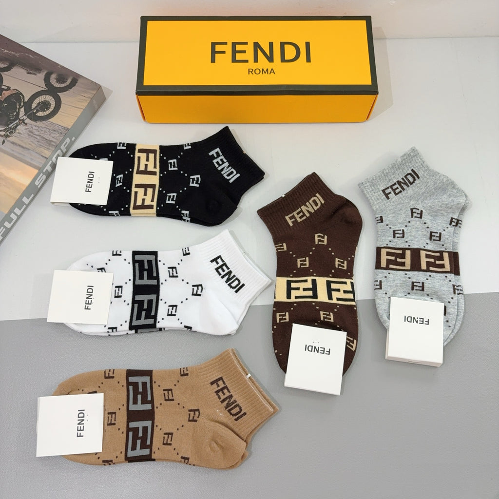 Fendi ff cuff assortment ankle socks - view 6
