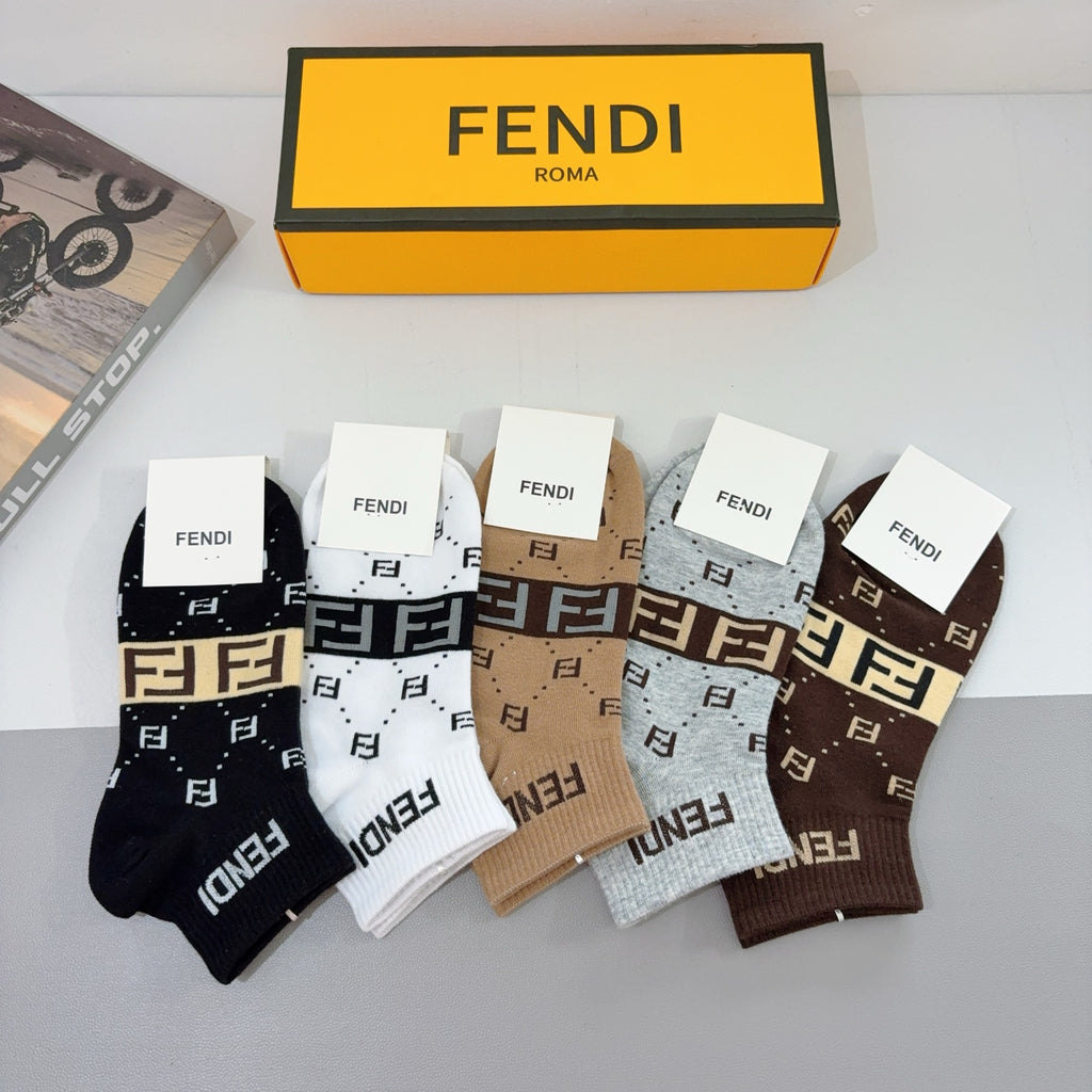 Fendi ff cuff assortment ankle socks - view 4