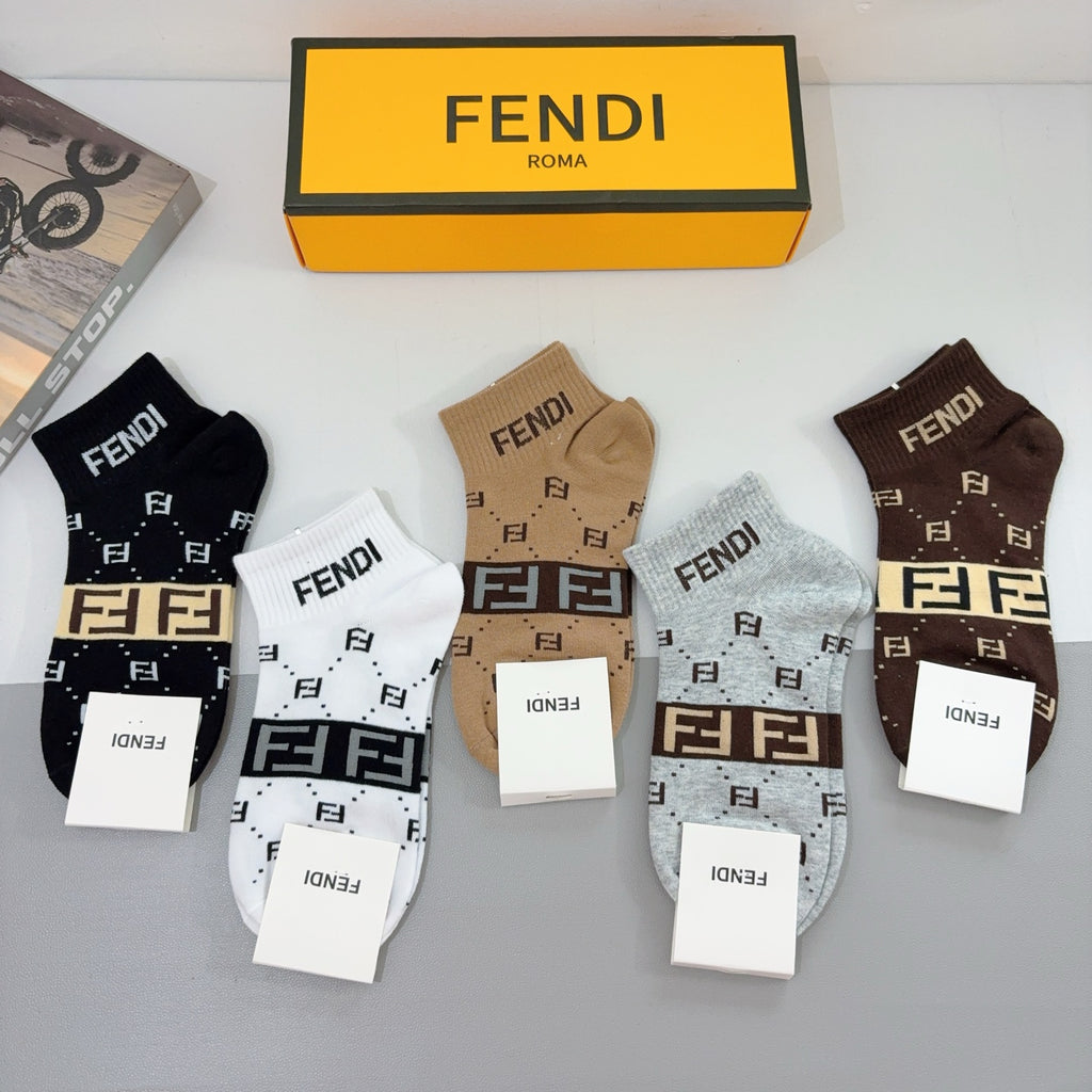 Fendi ff cuff assortment ankle socks - view 9