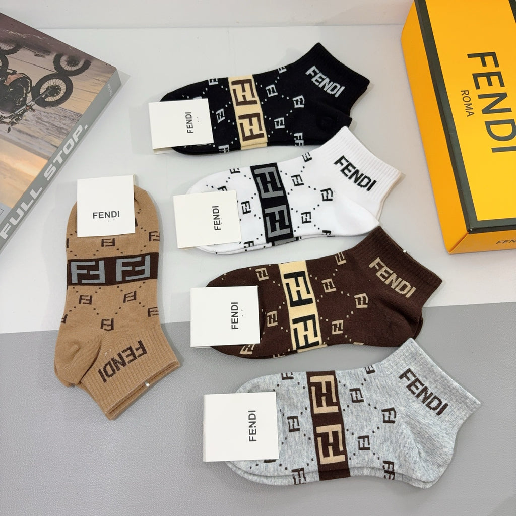 Fendi ff cuff assortment ankle socks - view 8