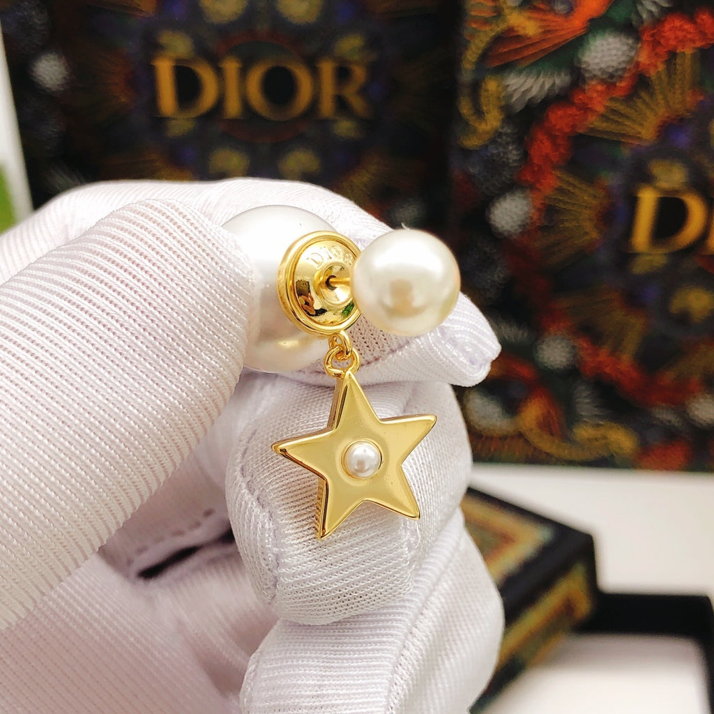 Dior Large Star Pearl-Look Earrings - product image 3