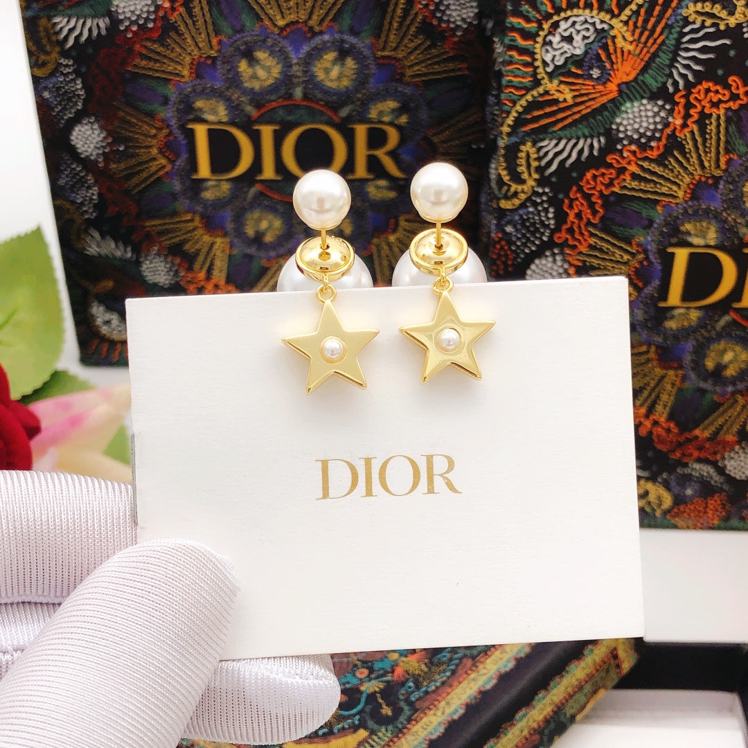 Dior Large Star Pearl-Look Earrings - product image 4