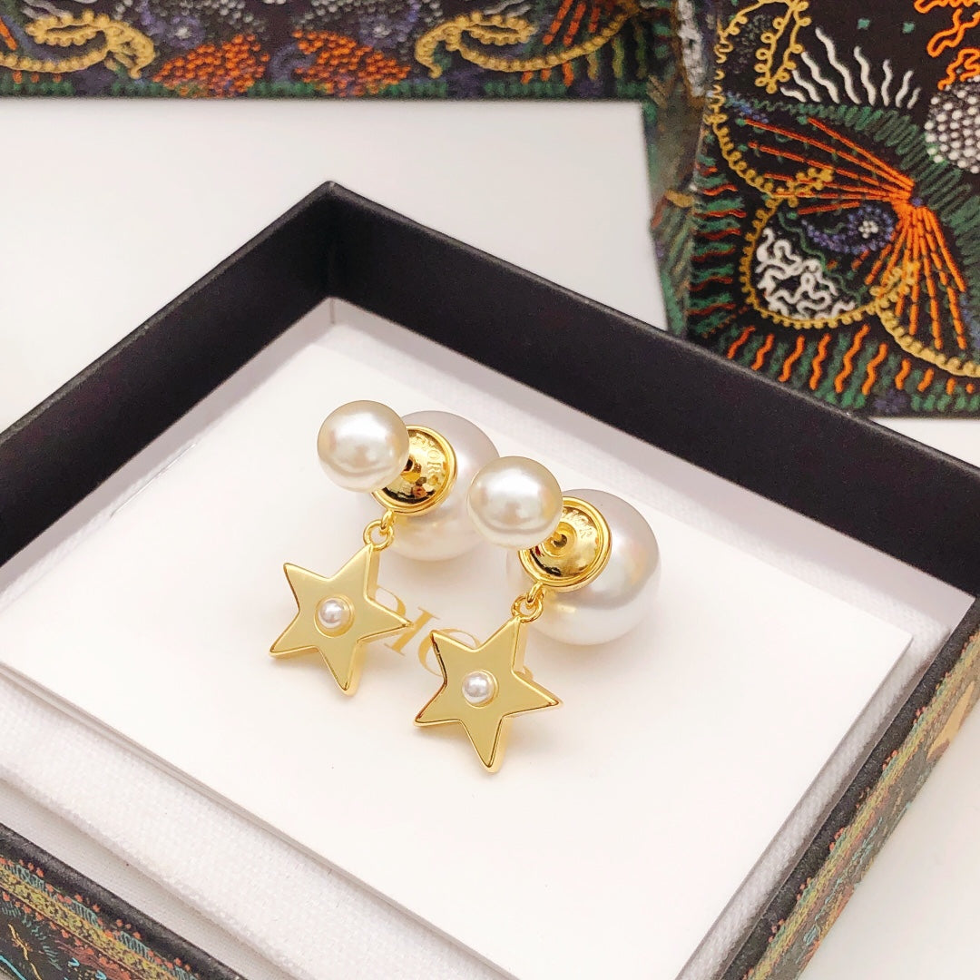 Dior Large Star Pearl-Look Earrings - product image 5
