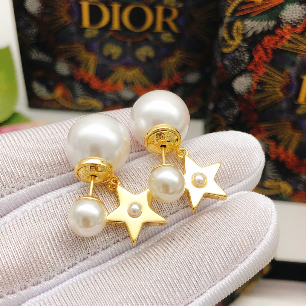Dior Large Star Pearl-Look Earrings - product image 2