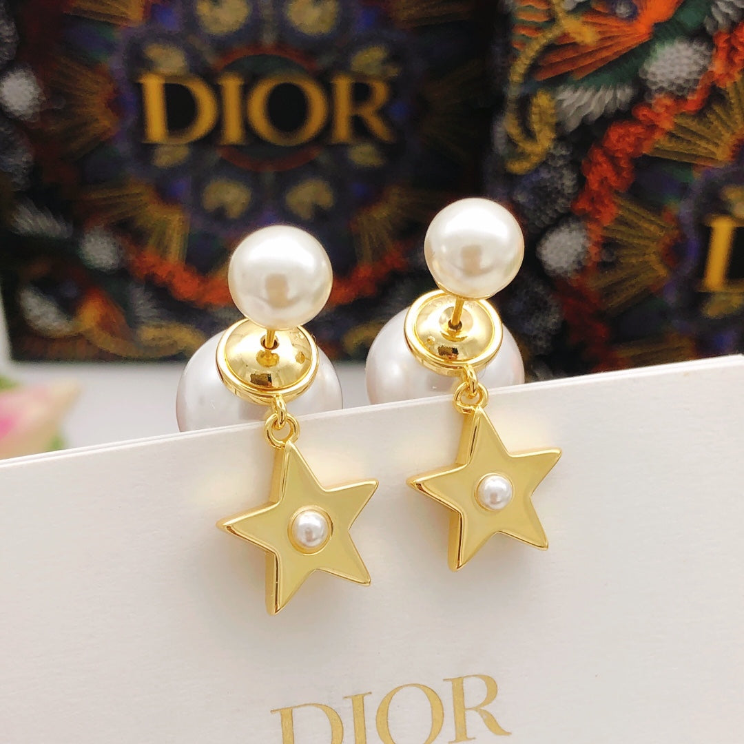 Dior Large Star Pearl-Look Earrings - product image 1
