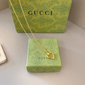 Gucci Horsebit Gold-Tone Heart Pendant Necklace - album image 1