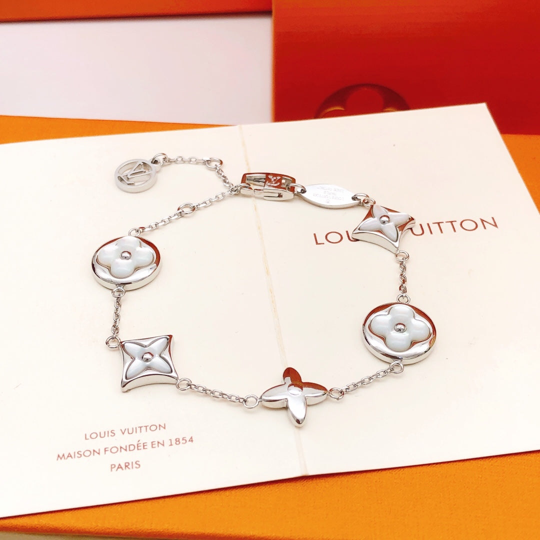 Louis Vuitton Silver-Tone White Mother-of-Pearl Bracelet - album image 4