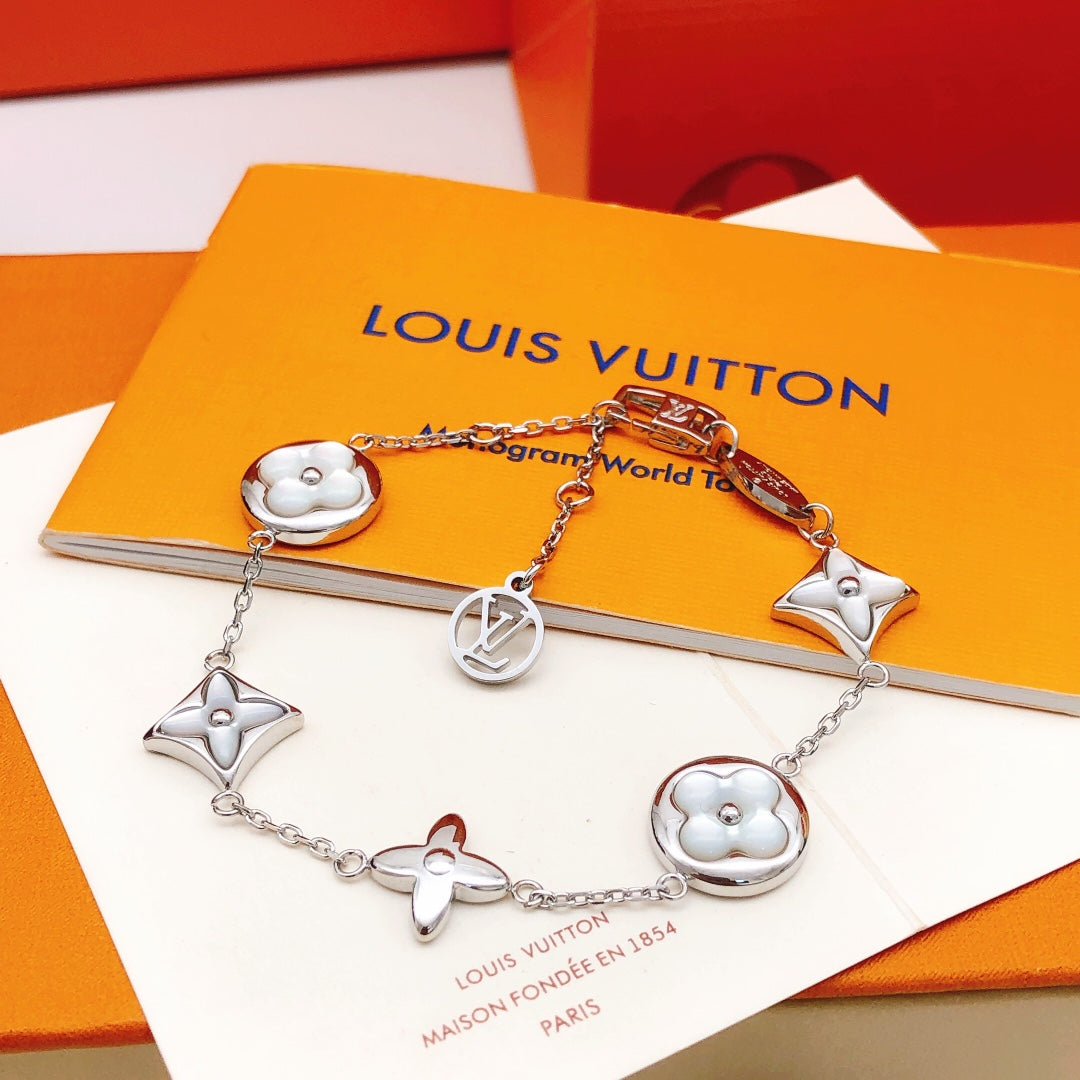 Louis Vuitton Silver-Tone White Mother-of-Pearl Bracelet - album image 5