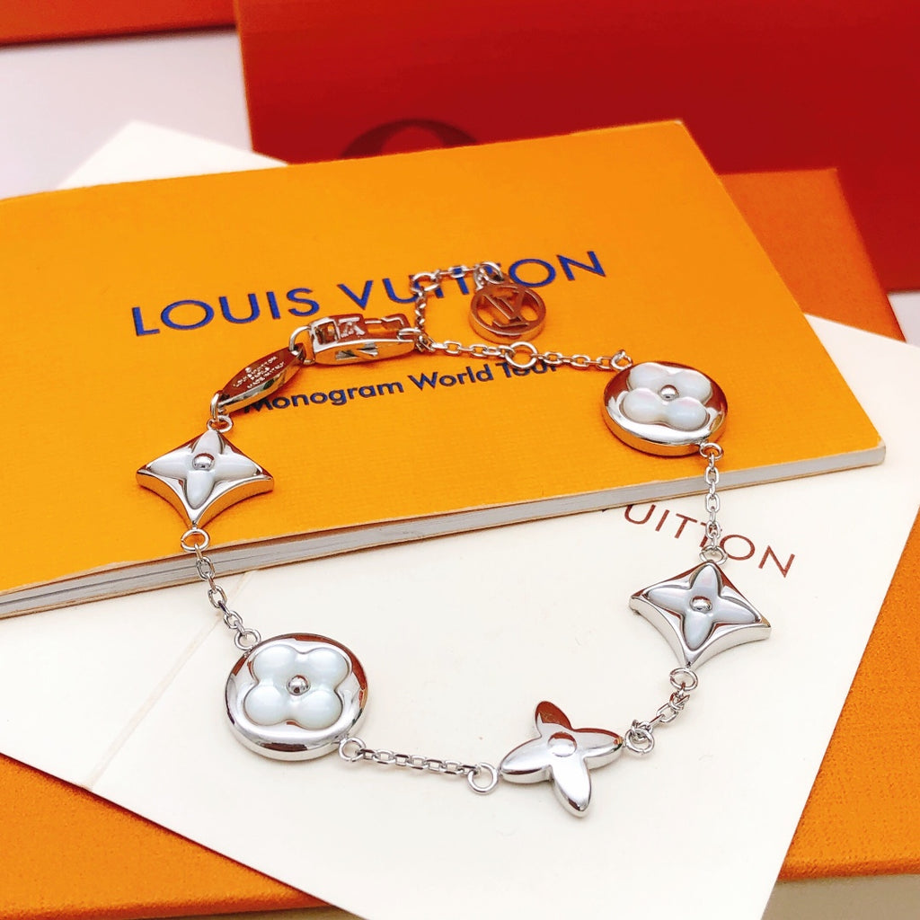 Louis Vuitton Silver-Tone White Mother-of-Pearl Bracelet - album image 1