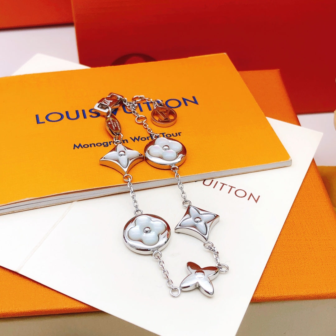Louis Vuitton Silver-Tone White Mother-of-Pearl Bracelet - album image 2