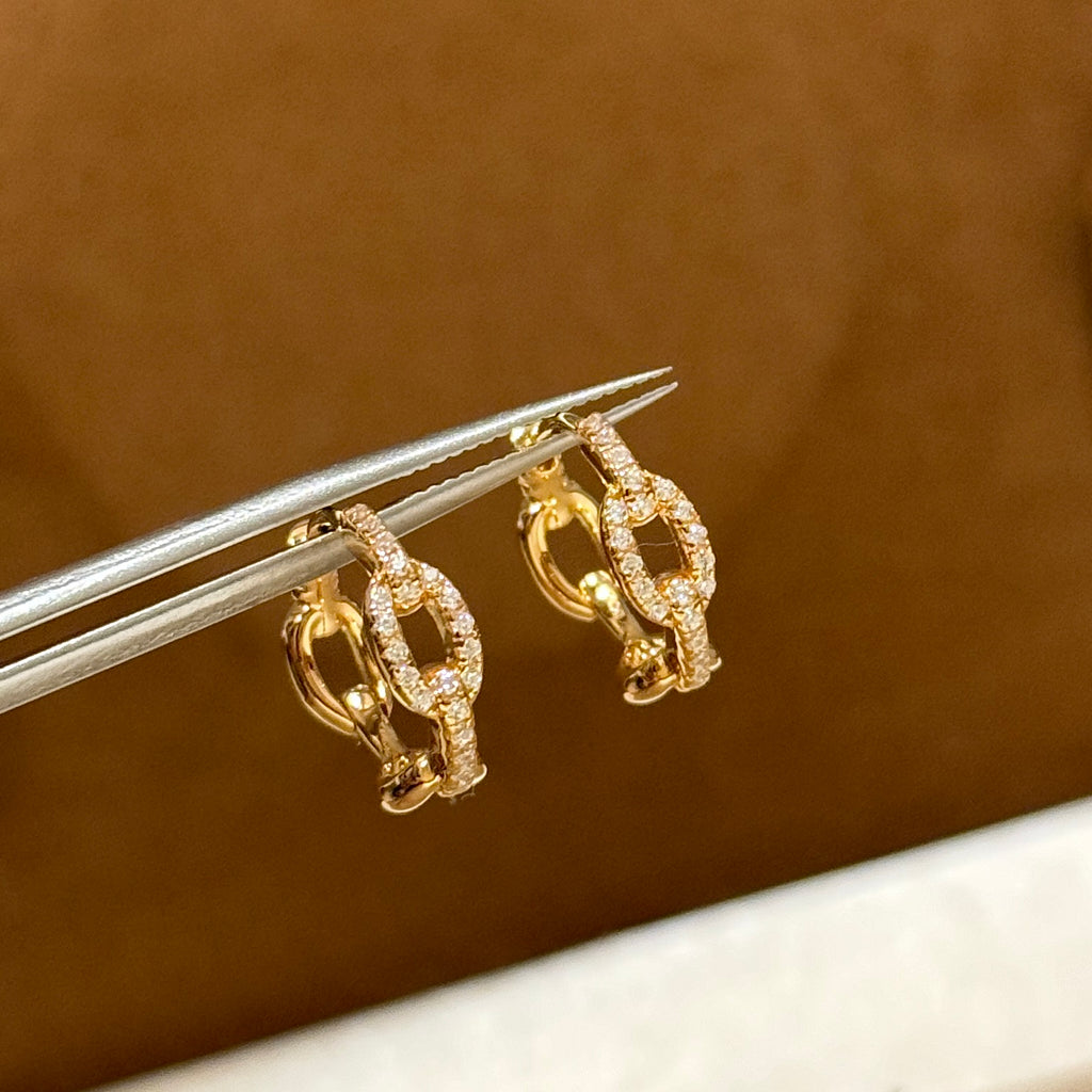 Chanel Rose Rose Gold-Tone Stud Earrings - album image 5