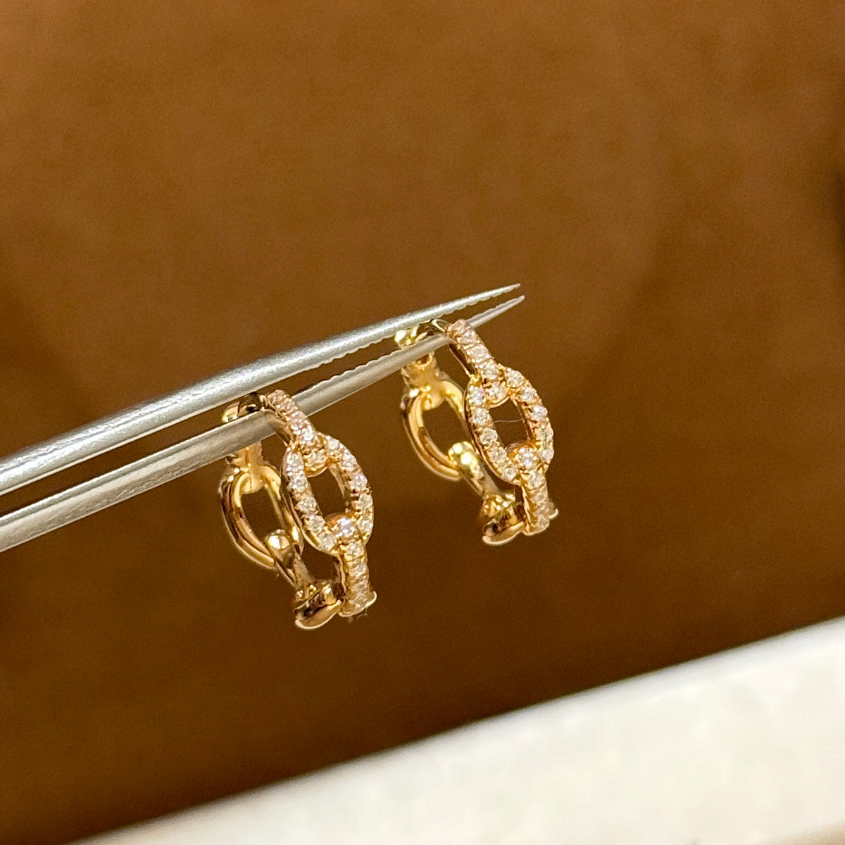 Chanel Rose Rose Gold-Tone Stud Earrings - album image 5
