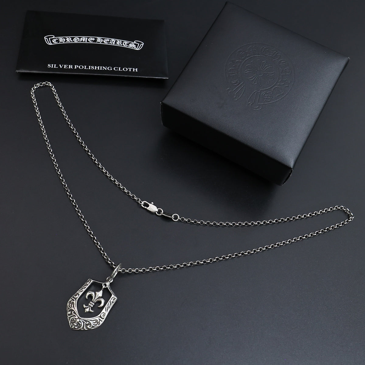 Chrome Hearts Ornate Crest Pendant Necklace - album image 5