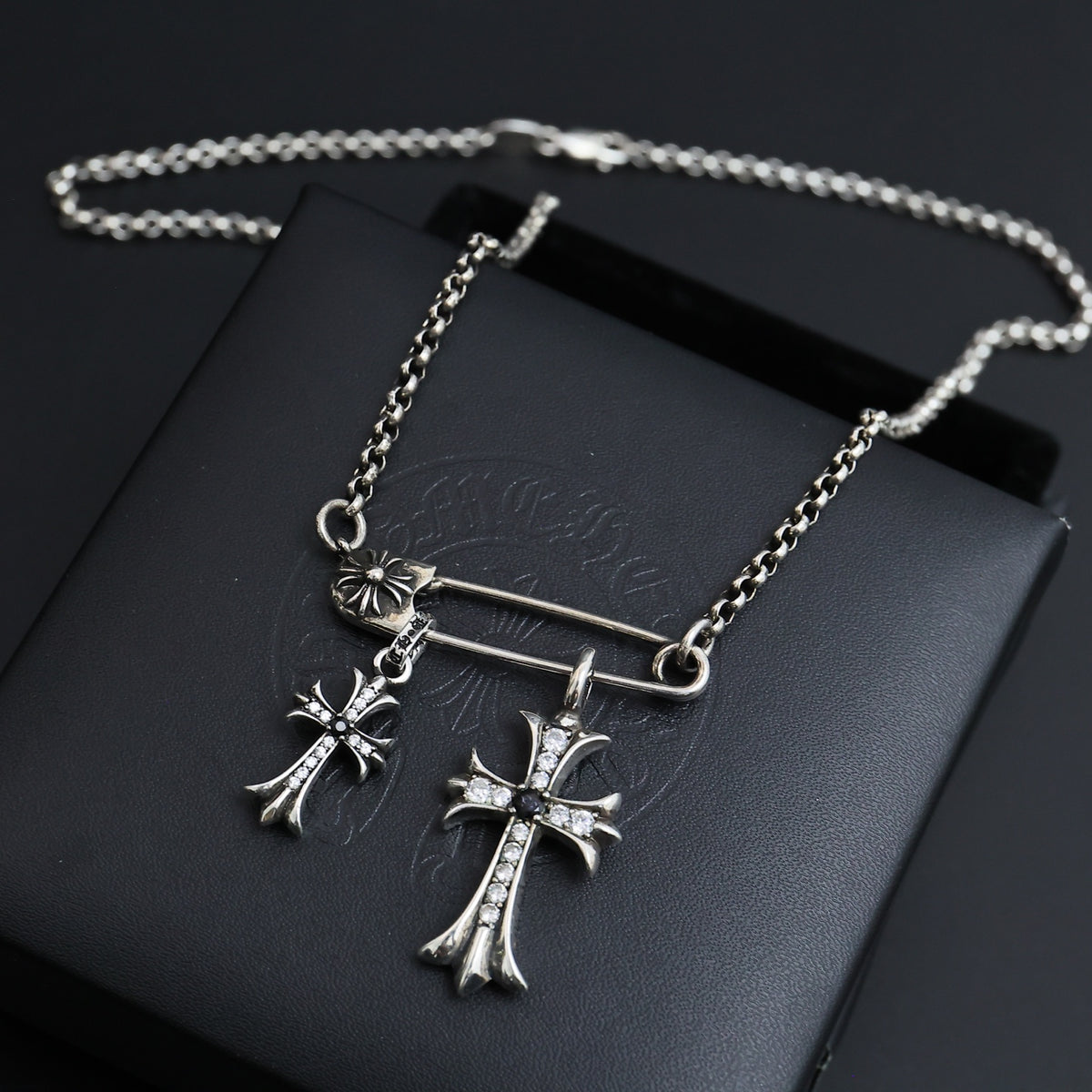 Chrome Hearts Twin Cross Charm Necklace - album image 2